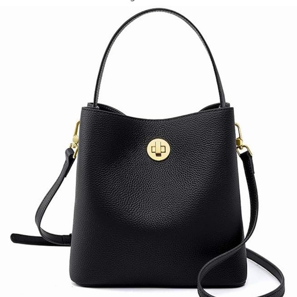 NEW Women's Bucket Crossbody Handbag Purse Shoulder Bag Black - Picture 2 of 15